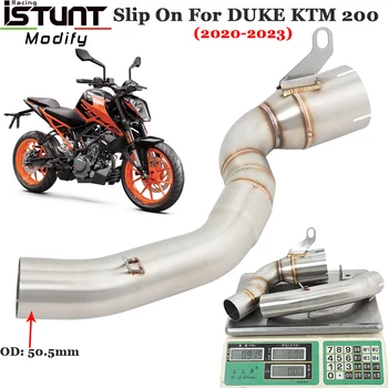 Motociklų išmetimo evakuacijos 51mm duslintuvo sistema DUKE KTM 200 2020 2021 2022 2023 Mid Link Pipe Cat Delete Eliminator Enhanced