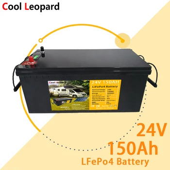 Ličio fosfato baterija 24V 150Ah LiFePo4 įmontuota BMS saulės energijos generavimo sistema naudojama RV maitinimui lauke