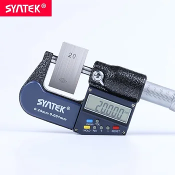 Syntek 0.001mm elektroninis skaitmeninis išorinis mikrometras 0-25-50-75-100mm apkabos matuoklio karbido antgalio matavimo įrankiai