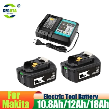 18V 18.0Ah įkraunama baterija 18000mah LiIon baterija keičiama elektrinio įrankio baterija skirta MAKITA BL1860 BL1830+3A įkrovikliui
