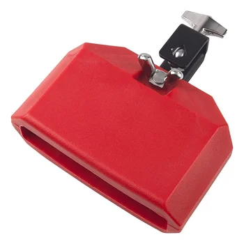 5 colių džemo blokas, plastikinis muzikinis mušamųjų blokas, suderinamas su lotynišku būgno instrumentu (raudonas)
