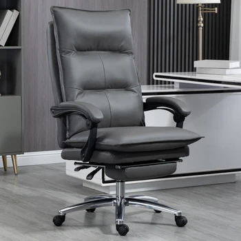 Atpalaiduojanti ergonomiška biuro stalo kėdė kojų atrama odinė biuro kėdė Patogi Silla Escritorio Oficina individualus fotelis