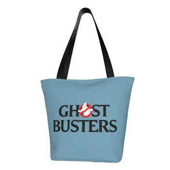 Recycling Stay Puft Marshmallow Pirkinių krepšys Pečių drobė Tote krepšys Nešiojamas antgamtinis Ghostbusters Bakalėjos pirkėjų krepšiai