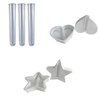 Sodinamosios vazos formos žvaigždės/širdies formos cementas Pelėsių silikoninė medžiaga vazai N0HE