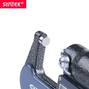 Syntek 0.001mm elektroninis skaitmeninis išorinis mikrometras 0-25-50-75-100mm apkabos matuoklio karbido antgalio matavimo įrankiai