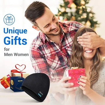 Bluetooth Beanie Hat Music Winter Wireless Sports Cap Headset su nuimamomis įmontuotomis mikrofono dovanomis kalėdinių kojinių įdarams