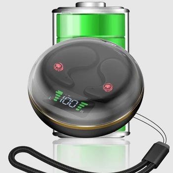 Nematomas miegas Belaidės ausinės Nematomos ausinės Triukšmą slopinančios sportinės ausinės su mikrofono LED ekranu