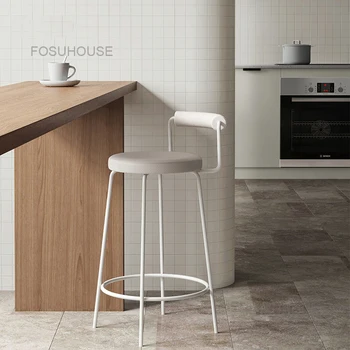 Dizaineris Šiaurės šalių modernus paprastas baras kėdės aukštos taburetės virtuvės baldai šviesus prabangus atlošas Baro kėdė Pagrindinis registratūra Baro kėdės