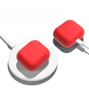Nešiojamas apsauginis dangtelis Vienspalviai silikoniniai ausinių dėklai Juoda Balta Raudona Rožinė rankovė oro pagalvėms 3 ausinių priedai