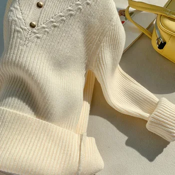 2023 Vaikai Mergaitės Rudens žiemos megztinis Medvilninis megztinis Megztiniai Raukiniai Stretch Tops Storas dryžuotas megztinis Vaikai Mergaitės Megztiniai