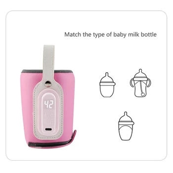 Maitinimo buteliukas PU šiltesnis kūdikių buteliukas nešiojamas kelioninis laikiklio dangtelis pieno vandeniui lauko slaugos reikmenys