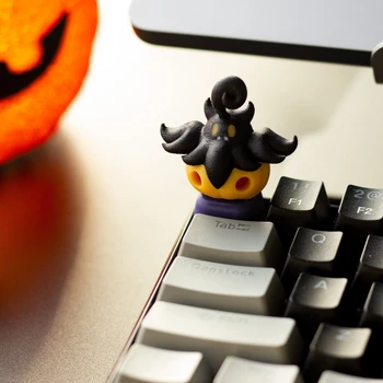 ECHOME Original Anime Keycap Custom Resin Keyboard Caps Halloween Cute Pumpkin Key Cap for Mechanical Keyboard Halloween Gift