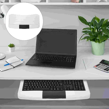 Slide Kompiuterio klaviatūra Reguliuojamas stovas Biuro pelės platformos dėklo stalčius su rašiklio dėžute Besisukanti padėtis Laikymo plokštės stalčiai