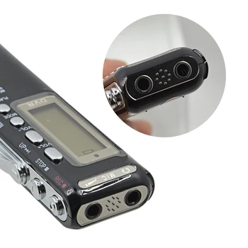 Nešiojamasis mini skaitmeninis diktofonas, įmontuotas 8G/16G USB balsu aktyvuotas įrašymas Profesionalus telefono diktofonas MP3 grotuvas