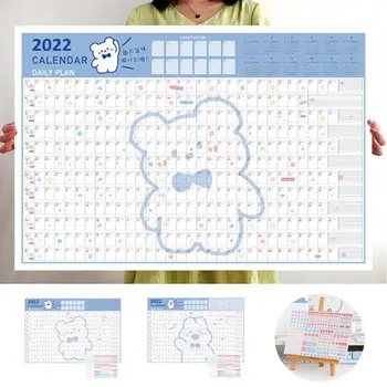 Kūrybinio kalendoriaus tvarkaraštis Studijų planas Kanceliarinės prekės 365 dienų planavimo priemonės Dienos planavimo pastabos 2022 m. kalendoriaus kalendoriaus plakatas