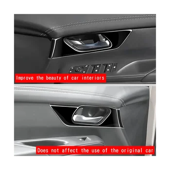 Automobilis Ryškiai juodos tekstūros priekinių durų vidinės rankenos dubenėlio dangtelio apdaila Nissan SERENA C28 2022-2023 automobilių aksesuarai