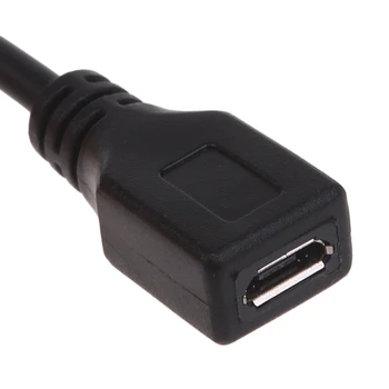 Mini USB kabelis į mikro USB keitiklį Kabelio laidas Duomenų perdavimo kabelis 25cm dropship