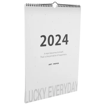 2024 Sieninis kalendorius A3 planavimo priemonės darbo štampas (laimės leidimas) (20239-202412) Namų ūkis