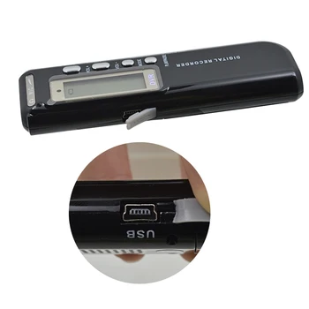 Nešiojamasis mini skaitmeninis diktofonas, įmontuotas 8G/16G USB balsu aktyvuotas įrašymas Profesionalus telefono diktofonas MP3 grotuvas