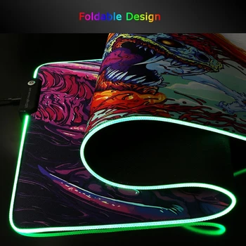 LED kompiuterio pelės kilimėlis 400x900mm užrakinimo kraštas pelės kilimėliai klaviatūros kilimėlis pelės kilimėlis RGB kinų stiliaus didelis pelės kilimėlis žaidimų pelės kilimėlis