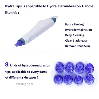 Priedai Veido aparatai Patarimai odos valymui Hydra Water Dermabrasion Hydral Machine SPA veido priežiūra