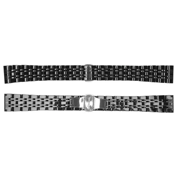 Watch Strap Black Professional Flat Watch Bracelet Feed Replacement Watch Band Accessory18mm / 0.71in G