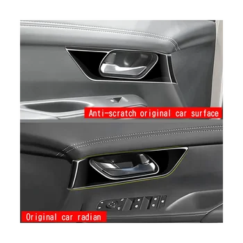 Automobilis Ryškiai juodos tekstūros priekinių durų vidinės rankenos dubenėlio dangtelio apdaila Nissan SERENA C28 2022-2023 automobilių aksesuarai