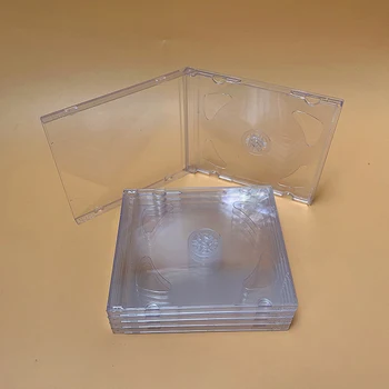1pc Skaidri apatinė CD dėžutė tuščias CD dėklas PP Plastikinis pieniškas skaidrus CD dėklas CD dėklas CD dėklo talpa 2 diskai 14.2cm * 12.4cm * 1.0cm
