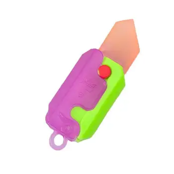 Gravity Cutter Fidget Toy Small Cutter Cutter Keychain Mini morkų pjaustytuvo raktų pakabukas su kabančia karoliukų grandine Juokinga 3d rankinei