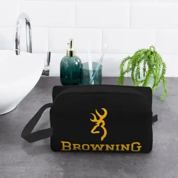 Travel Browning Guns Tualeto reikmenų krepšys Nešiojami žvejybos įrankiai Kosmetinis makiažo organizatorius moterims Grožio saugykla Dopp rinkinio dėklas
