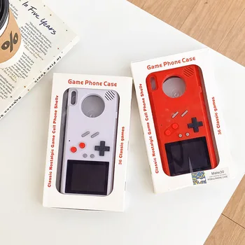 Vintage Game Boy smūgiams atsparus spalvoto ekrano telefono dėklas, tinkamas Huawei P20 P30 P40Pro Honor 8X 9X Mate20 30Pro silikoniniam dangteliui