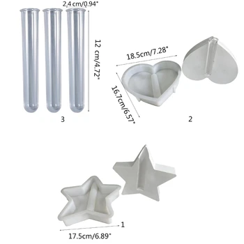 Sodinamosios vazos formos žvaigždės/širdies formos cementas Pelėsių silikoninė medžiaga vazai N0HE